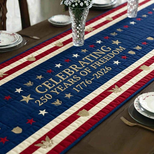Freedom Banner Quilted Table Runner GFTOHD14742