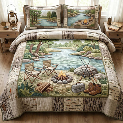 Riverside Escape 3-Piece Quilted Bedding Set GFTOHD14744