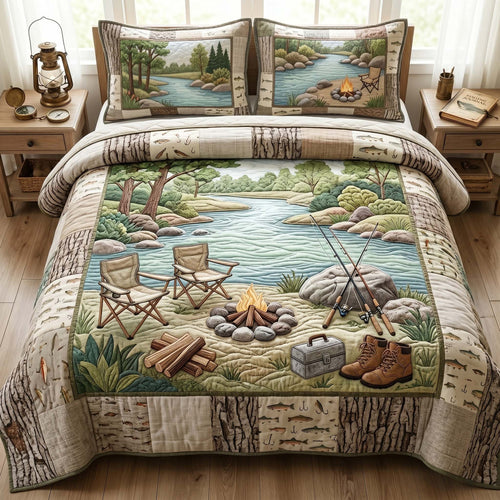 Riverside Escape 3-Piece Quilted Bedding Set GFTOHD14744