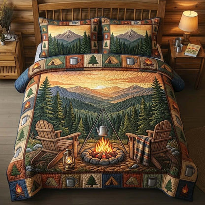 Mountain Ember 3-Piece Quilted Bedding Set GFTOHD14745