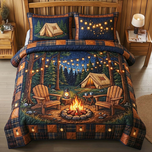 Forest Glow Night 3-Piece Quilted Bedding Set GFTOHD14746