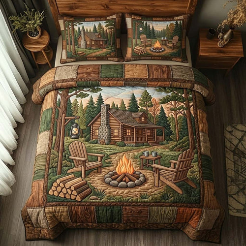 Woodland Retreat 3-Piece Quilted Bedding Set GFTOHD14749