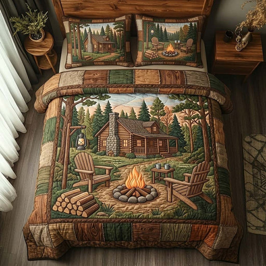 Woodland Retreat 3-Piece Quilted Bedding Set GFTOHD14749