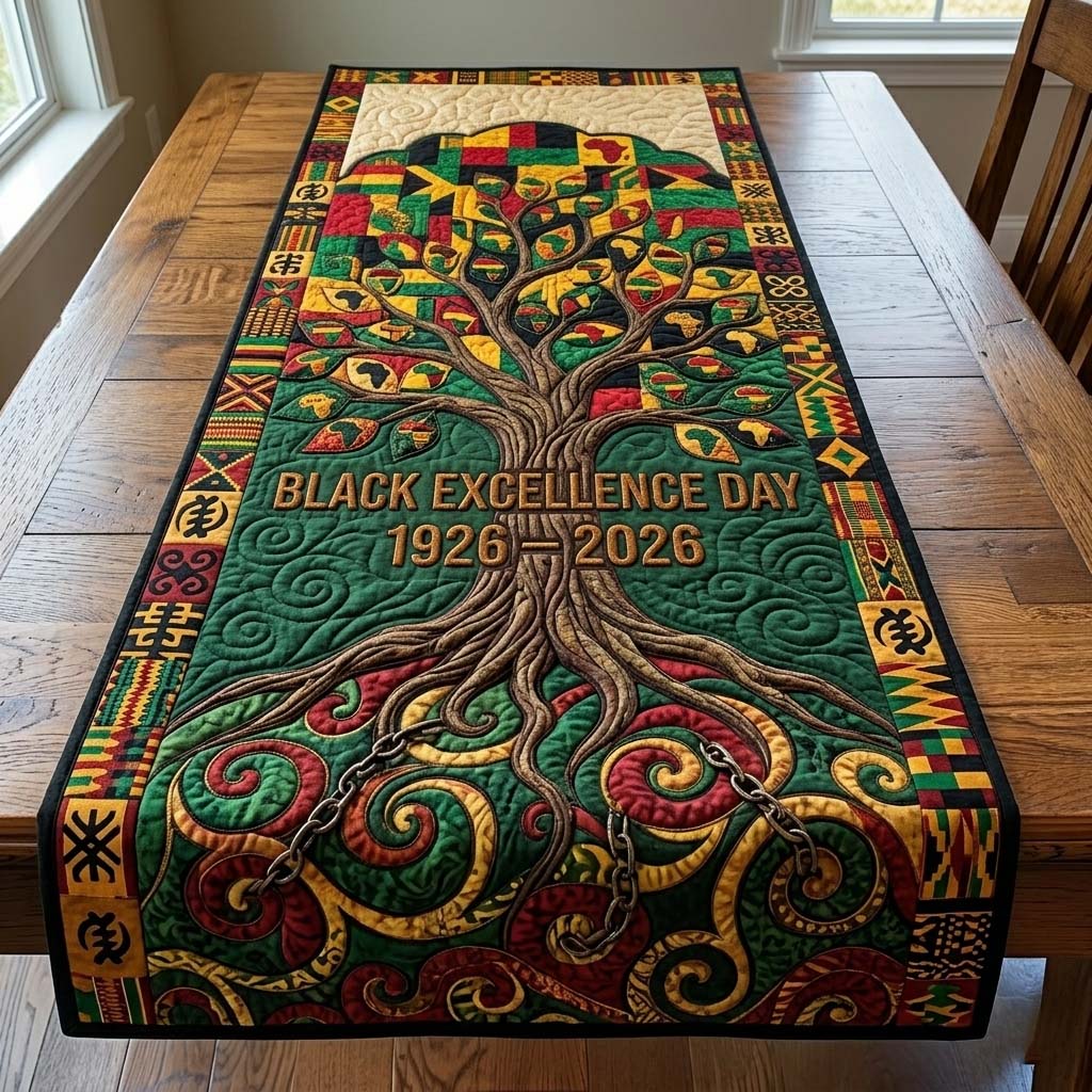 Freedom Bond Earth Quilted Table Runner GFTOHD14824