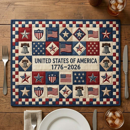 Star Spangled Patch Quilted Placemat GFTOHD14853