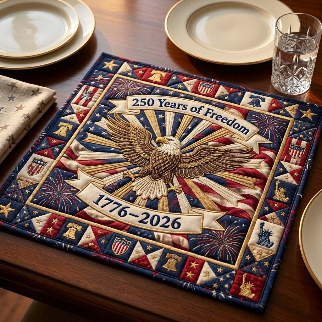 Freedom Wings Glory Quilted Placemat GFTOHD14854