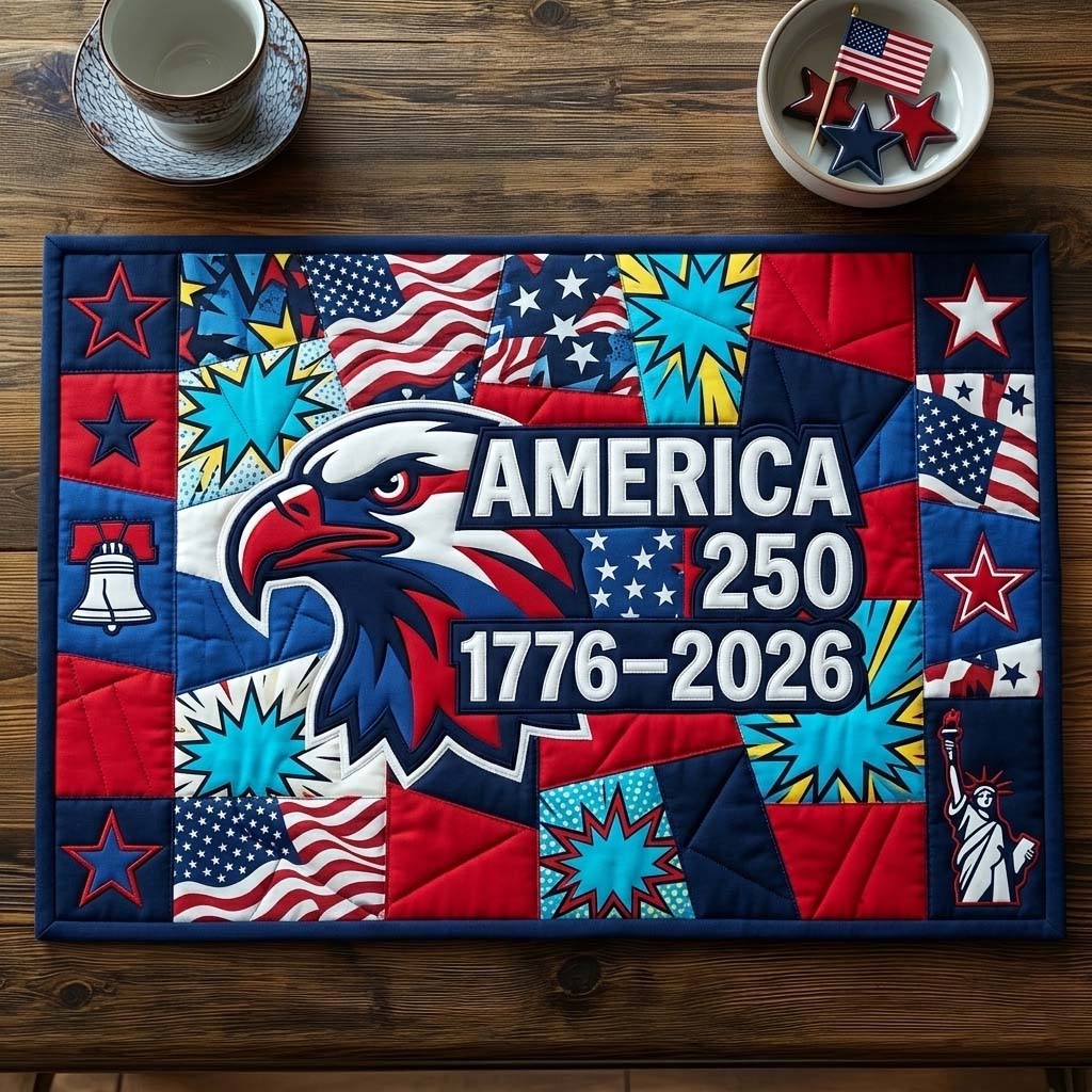 Patriot Eagle Burst Quilted Placemat GFTOHD14856