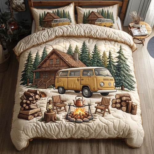Forest Camper 3-Piece Quilted Bedding Set GFTOHD14912