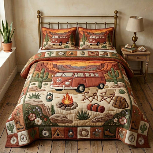 Desert Camper 3-Piece Quilted Bedding Set GFTOHD14915