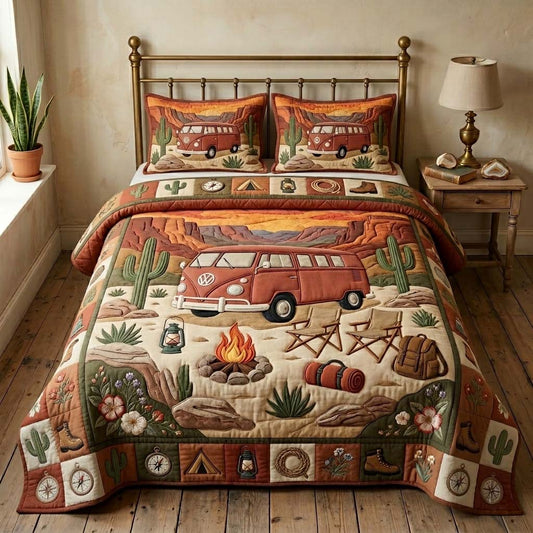 Desert Camper 3-Piece Quilted Bedding Set GFTOHD14915