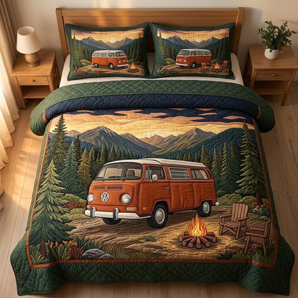 Mountain Camper 3-Piece Quilted Bedding Set GFTOHD14916