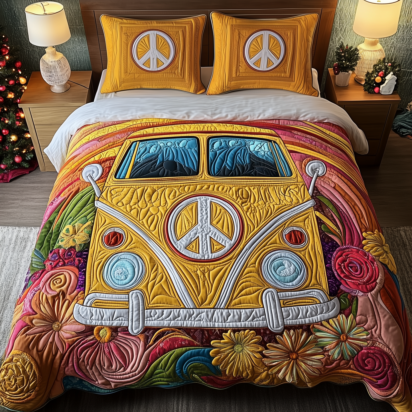 Hippie Caravan 3-Piece Quilted Bedding Set GFTOHD1491