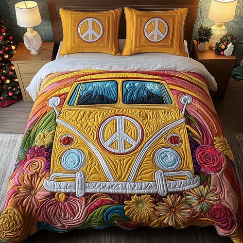 Hippie Caravan 3-Piece Quilted Bedding Set GFTOHD1491