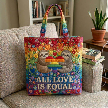 Sloth Love Quilted Tote Bag GFTOHD14927