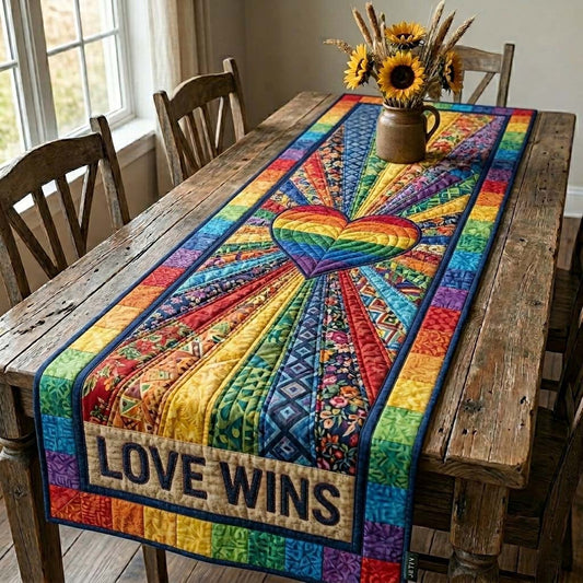 Love Wins Quilted Table Runner GFTOHD14960