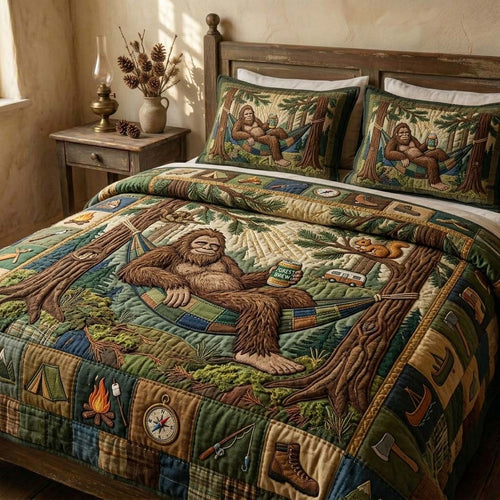 Lazy Camp Bigfoot 3-Piece Quilted Bedding Set GFTOHD14969