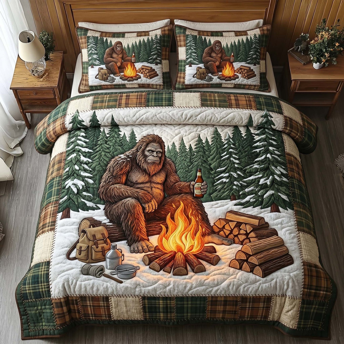Fireside Bigfoot 3-Piece Quilted Bedding Set GFTOHD14971
