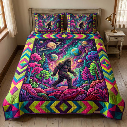 Cosmic Bigfoot 3-Piece Quilted Bedding Set GFTOHD14974