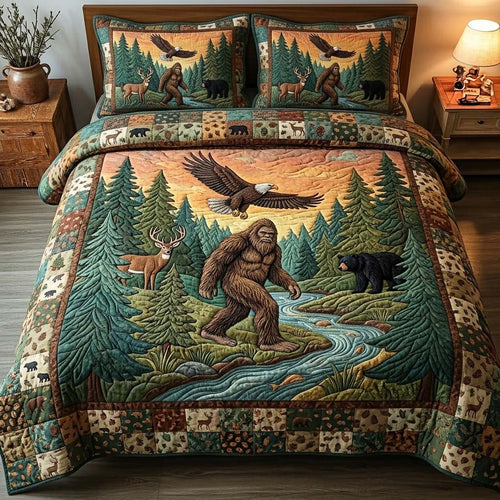 Mystic Bigfoot 3-Piece Quilted Bedding Set GFTOHD14977