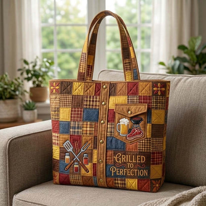 Grill Master Shirt Quilted Tote Bag GFTOHD15036
