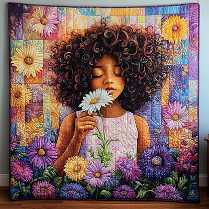 Brown Beauty in Bloom Quilted Blanket GFTOHD1666