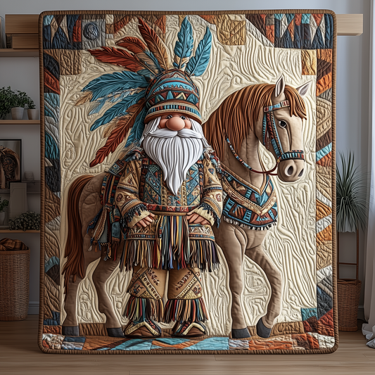 Gnome in Feathers Quilted Blanket GFTOHD1681