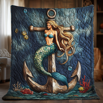 Mystic Mermaid Anchor Quilted Blanket GFTOHD1685