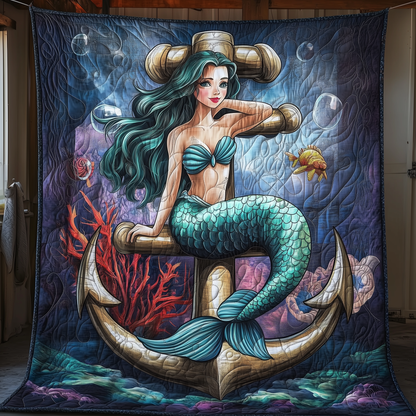 Mystic Mermaid Anchor Quilted Blanket GFTOHD1686