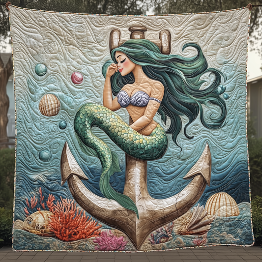 Serene Mermaid Beauty Quilted Blanket GFTOHD1690