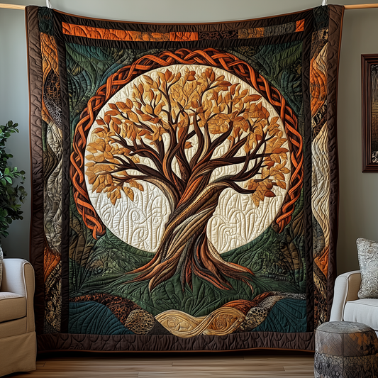 Vintage Tree Of Life Quilted Blanket GFTOHD1832