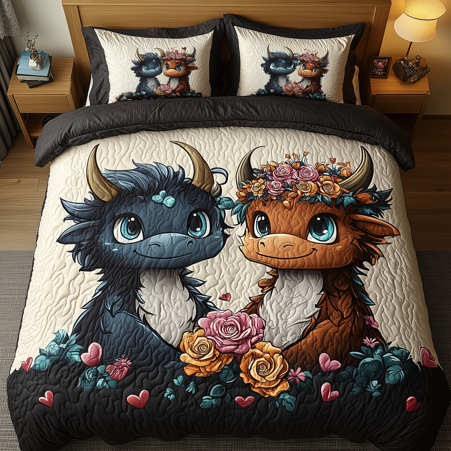 Love in a Tub 3-Piece Quilted Bedding Set GFTOHD2040