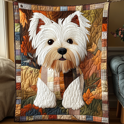 Adorable Westie Charm Quilted Blanket GFTOHD2165