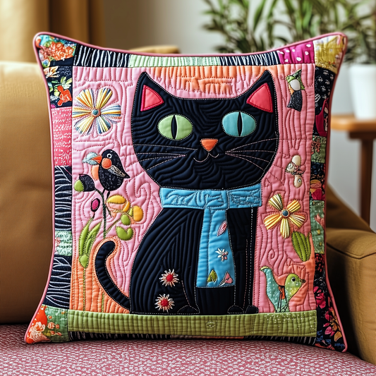 Joyful Kitty Quilted Pillow Case GFTOHD220