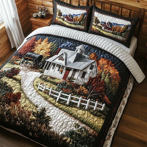 The Countryside Carriage Home 3-Piece Quilted Bedding Set GFTOHD2669