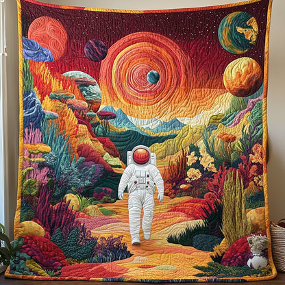 Radiant Astronaut Quilted Blanket GFTOHD2879