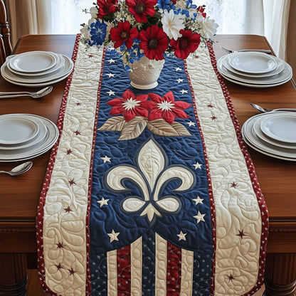 Fleur de lis Carnival Quilted Table Runner GFTOHD3662