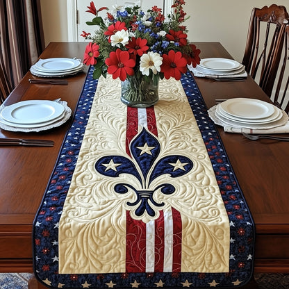 Fleur de lis Royale Quilted Table Runner GFTOHD3664