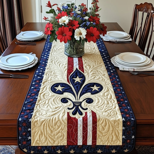 Fleur de lis Royale Quilted Table Runner GFTOHD3664