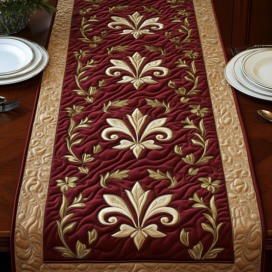 Festive Fleur de lis Quilted Table Runner GFTOHD3669