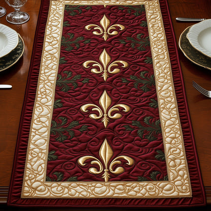 Fleur de lis Quilted Table Runner GFTOHD3707