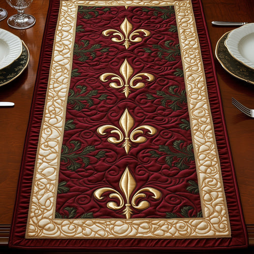 Fleur de lis Quilted Table Runner GFTOHD3707