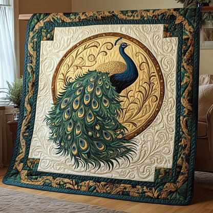 Elegance Peacock Quilted Blanket GFTOHD4016