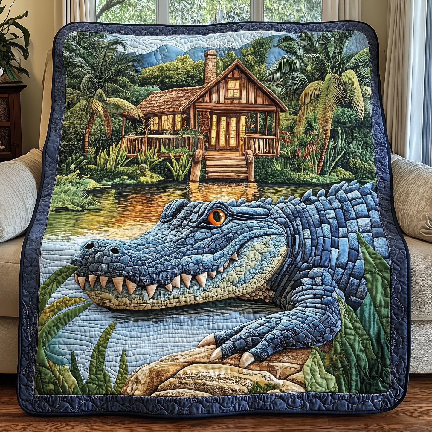 Alligator Quilted Blanket GFTOHD4138