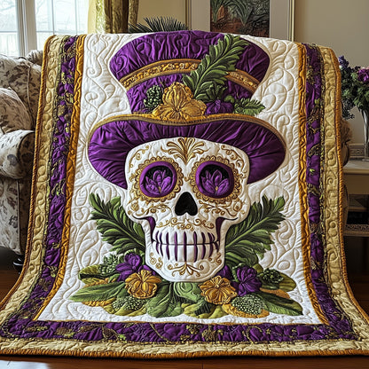 Golden Skull Majesty Quilted Blanket GFTOHD4174