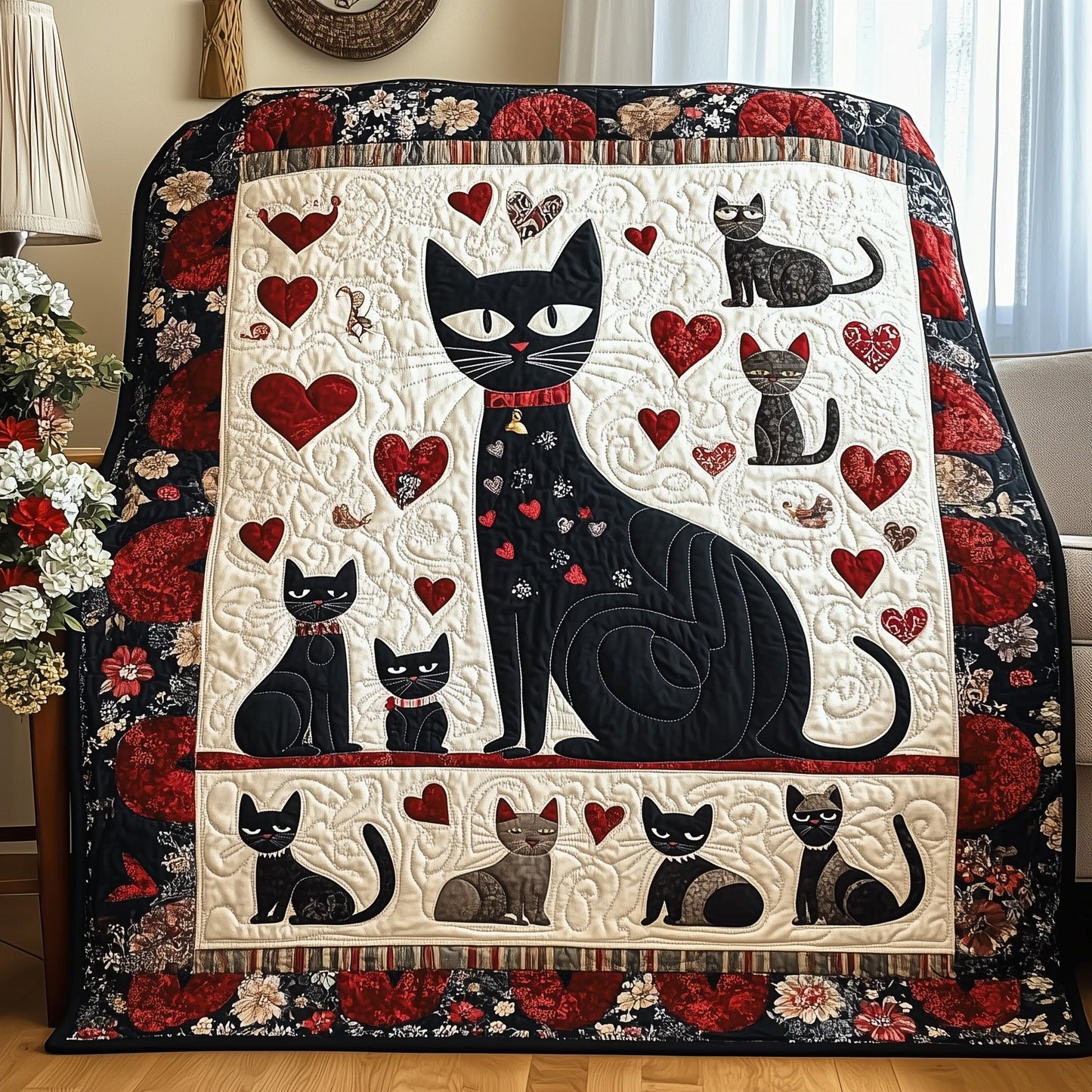 The Enchanted Cats Quilted Blanket GFTOHD4220