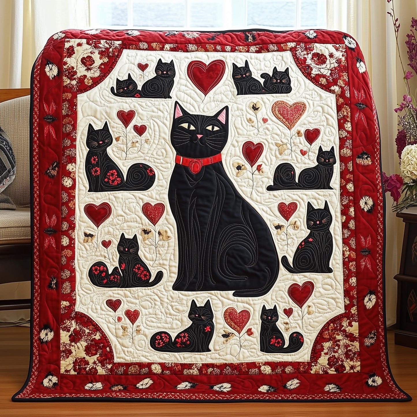 The Enchanted Cats Quilted Blanket GFTOHD4221