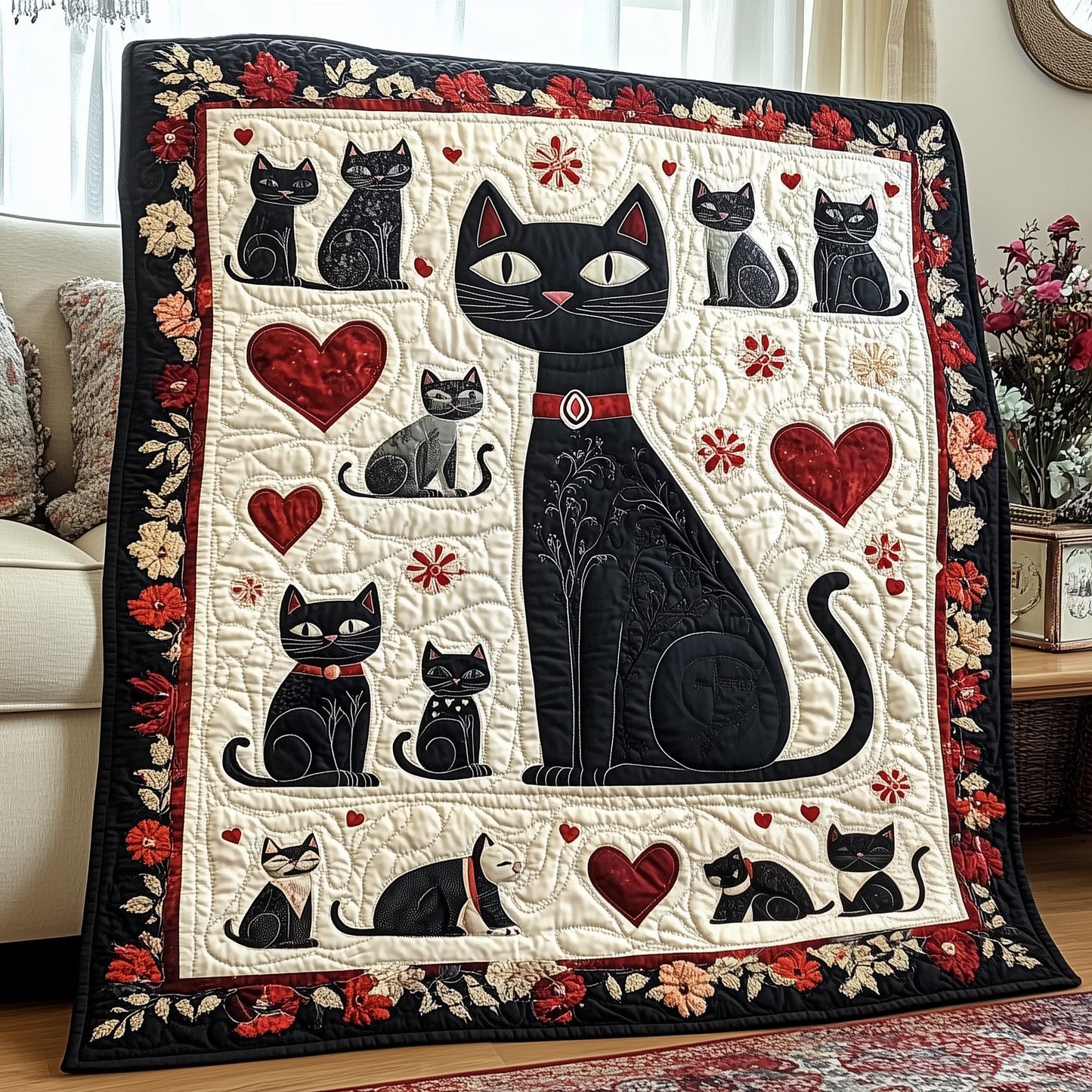 The Enchanted Cats Quilted Blanket GFTOHD4222