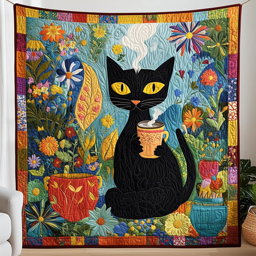 Midnight Tea Party Quilted Blanket GFTOHD4223