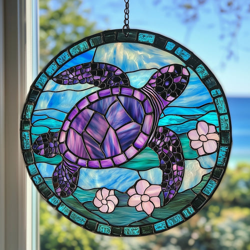 Sea Turtle Stained Glass Suncatcher GFTOHD4275
