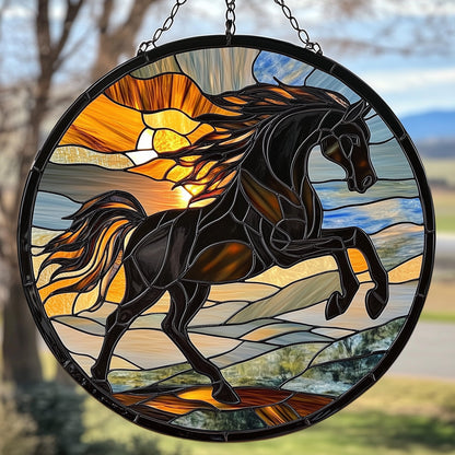 Majestic Horse Stained Glass Suncatcher GFTOHD4279